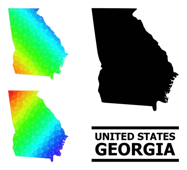 Gürcistan Eyaletinin Çapraz Gradyanı Düşük Görüntü Renkli Haritası