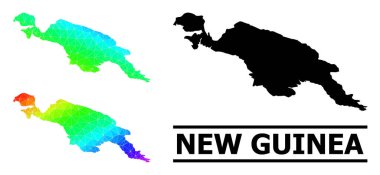 Çapraz Gradyan ile Yeni Gine Adasının Lowpoly Spektrum Haritası