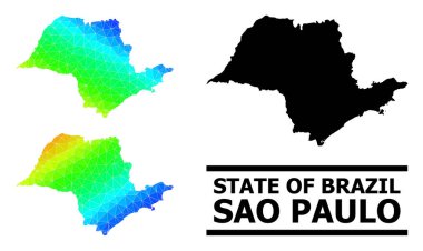 Çapraz Gradyan ile Sao Paulo Eyaletinin Çokgen Renkli Haritası