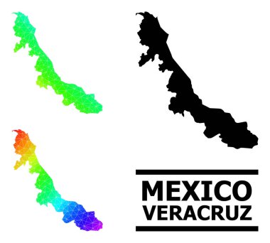 Çapraz Gradyan ile Veracruz Durumunun Lowpoly Spektrum Haritası
