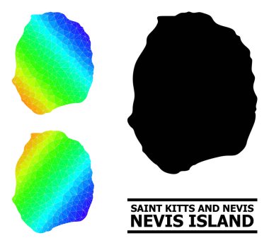 Nevis Adası 'nın Çapraz Gradyan Üçgenli Spektrum Haritası