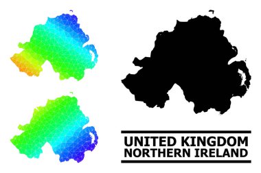 Kuzey İrlanda 'nın Çapraz Gradyanı ile Üçgen Dolu Spektrum Haritası