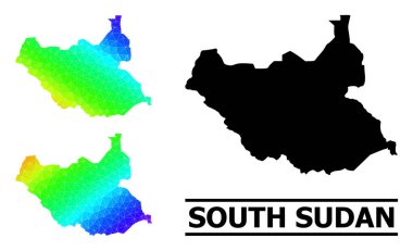 Çapraz Gradyan ile Güney Sudan 'ın Çokgen Spektral Renkli Haritası