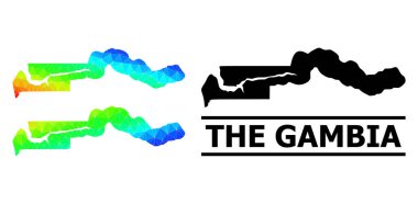 Gambiya 'nın Gökkuşağı Haritası Çapraz Gradyanla Dolu