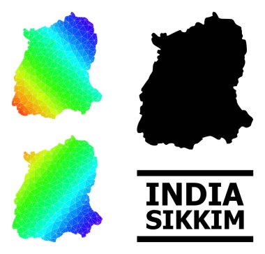 Sikkim Eyaletinin Çapraz Gradyanlı Üçgen Dolu Spektrum Haritası