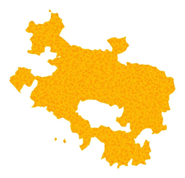 Mappa Vettoriale d'Oro della Provincia di Alava — Vettoriale Stock
