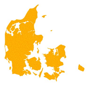 Danimarka 'nın Altın Vektör Haritası