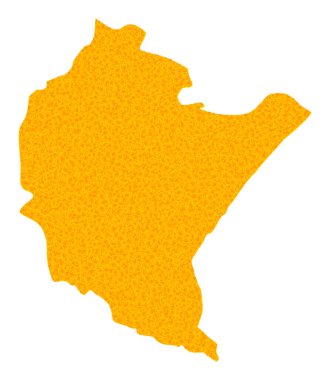 Podkarpackie Eyaletinin Altın Vektör Haritası