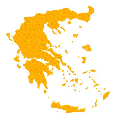 Yunanistan 'ın Altın Vektör Haritası