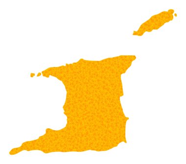 Trinidad ve Tobago 'nun Altın Vektör Haritası