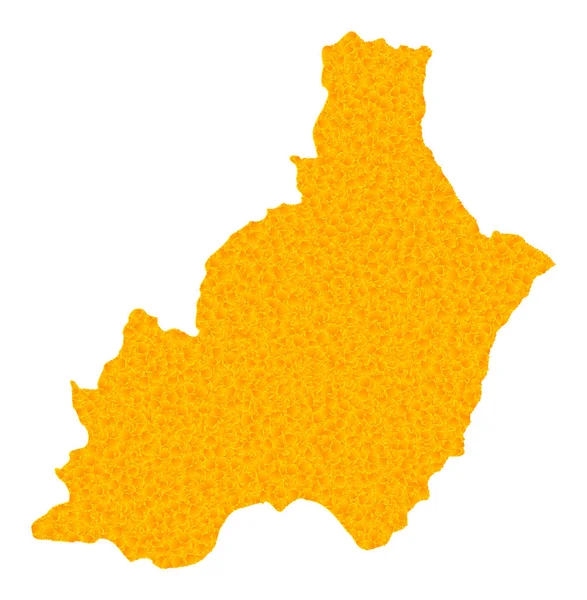 Mapa do Vetor de Ouro da Província de Almeria — Vetor de Stock