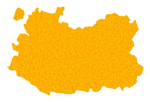 シウダー・レアル県のゴールドベクトルマップ — ストックベクタ