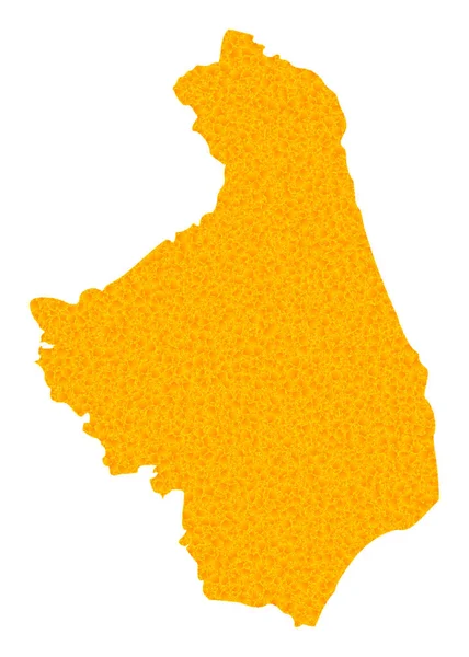 Χρυσός διανυσματικός χάρτης της επαρχίας Podlasie — Διανυσματικό Αρχείο