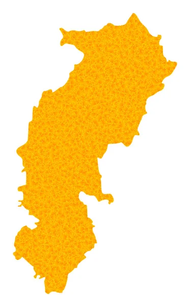 チャッティースガル州の金ベクトル図 — ストックベクタ