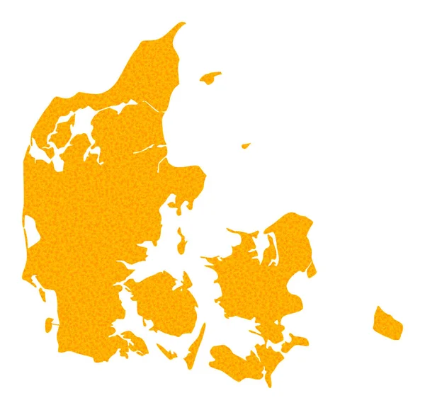 Danimarka 'nın Altın Vektör Haritası