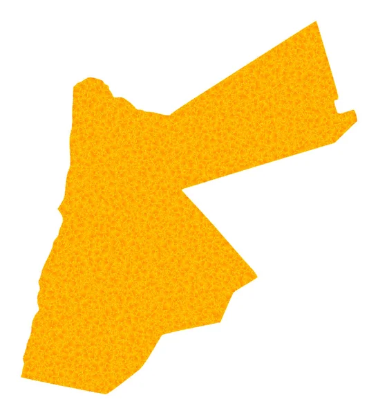 Mapa do Vetor de Ouro da Jordânia —  Vetores de Stock