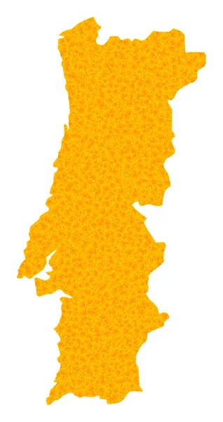 葡萄牙金色矢量图 — 图库矢量图片