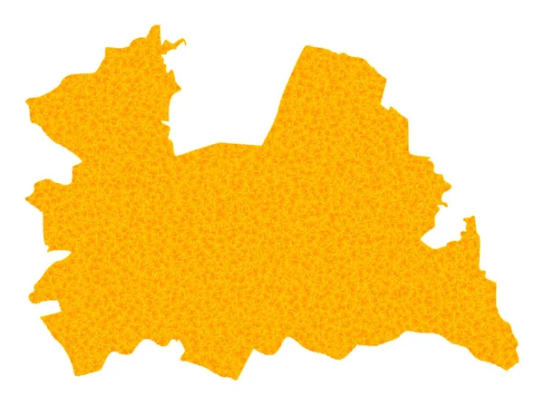 Mapa vectorial de oro de la provincia de Utrecht — Archivo Imágenes Vectoriales