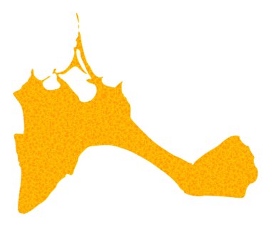 Formentera Adası Altın Vektör Haritası