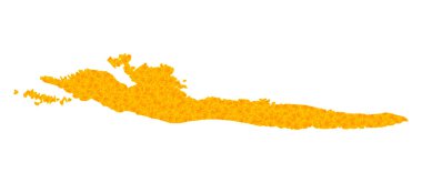 Hvar Adasının Altın Vektör Haritası