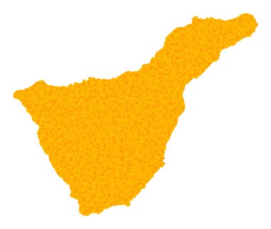 Tenerife Adası Altın Vektör Haritası