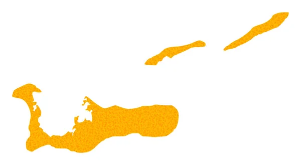 Mapa do Vetor Dourado das Ilhas Cayman —  Vetores de Stock
