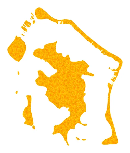 Золотая векторная карта Бора-Бора — стоковый вектор