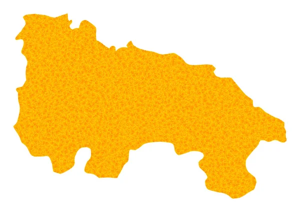Carte vectorielle dorée de La Rioja Province espagnole — Image vectorielle