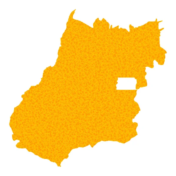 Mapa vectorial dorado del estado de Goias — Archivo Imágenes Vectoriales