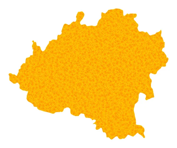 Carte vectorielle de l'or de la province de Soria — Image vectorielle