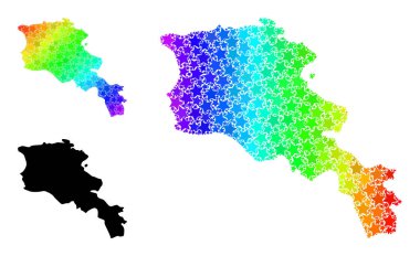 Spektrum Gradyan Yıldızları Ermenistan Kolajı Mozaik Haritası