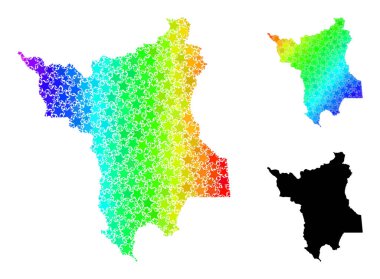 Spektrum Gradyan Yıldızlar Roraima Durum Kolajı Mozaik Haritası