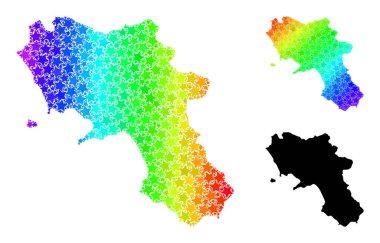 Spektrum Gradyan Yıldız Campania Bölgesel Kolajı Mozaik Haritası