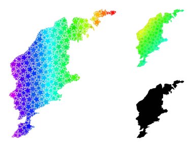 Spektrum Gradyan Gotland Adası Kolajı Mozaik Haritası
