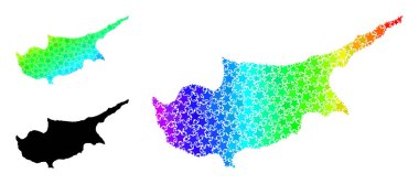 Spektrum Gradyan: Kıbrıs Adası Kolajı Mozaik Haritası