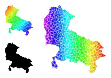 Spektrum Gradyan Uttar Pradesh Devlet Kolajının Mozaik Haritası