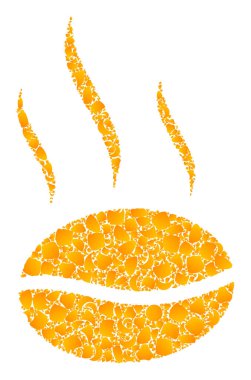 Altın Vektör Kahve Aroma Mozaik Simgesi