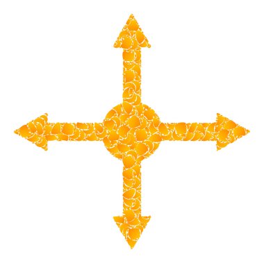 Altın Vektör Mozaik Simgesini Genişlet