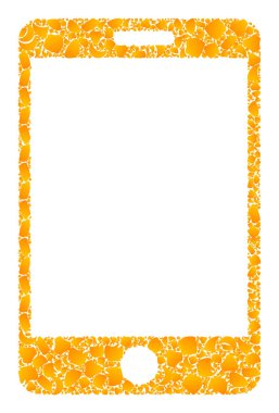 Altın Vektör Akıllı Telefon Mozaik Simgesi