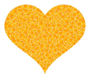 Altın Vektör Aşk Kalbi Mozaik Simgesi