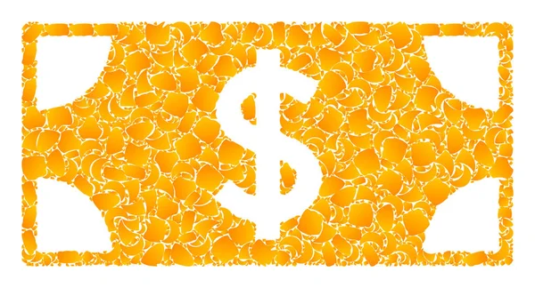 Altın Vektör Dolar Banknote Mozaik Simgesi — Stok Vektör