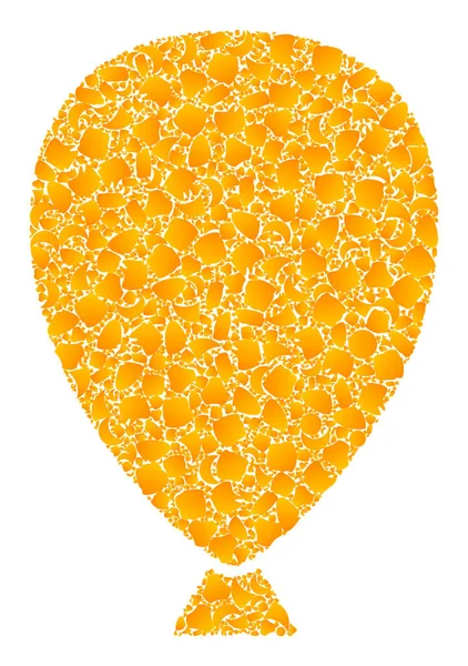 Mozaika zlatého vektoru Oslava balónu Ikona — Stockový vektor