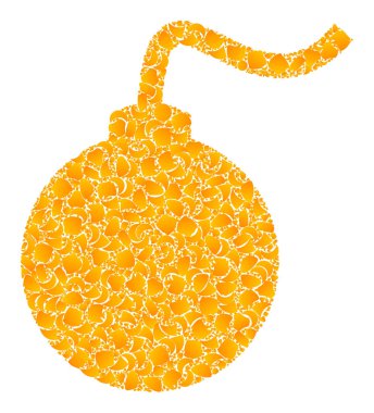 Altın Vektör Bombası Mozaik Simgesi