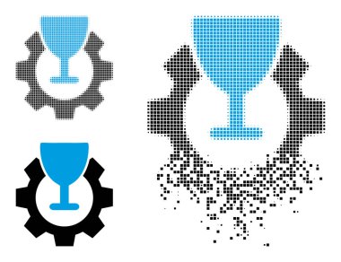 Parçalanmış Pikseller ve Orijinal Şarap Sanayii Simgesi