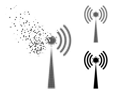 Kaybolan Noktalı ve Orijinal Virüs Radyo Kulesi Simgesi