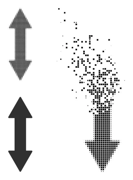 Ponto dissolvido e ícone de seta de troca vertical original —  Vetores de Stock