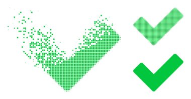 Kırık Pixelated ve Orijinal Gerçek Simge