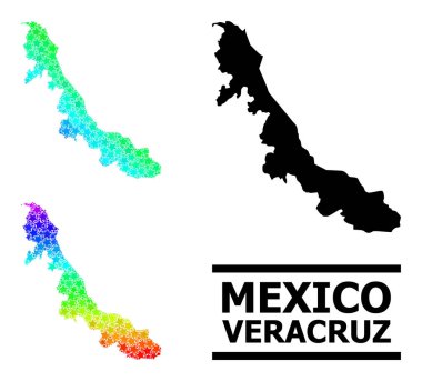Spektrum Gradyan Yıldızları Veracruz Durum Kolajı Mozaik Haritası