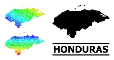 Görüntü Renkli Gradyan Honduras Kolajı Mozaik Haritası