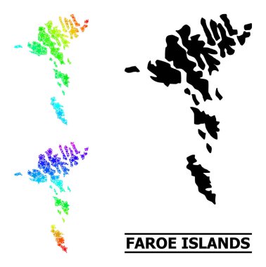 Spektrum Gradyan Yıldızları Faroe Adaları Kolajı Mozaik Haritası